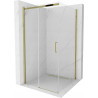 Mexen Omega cabine de douche coulissante 100 x 100 cm, transparente, dorée - 825-100-100-50-00