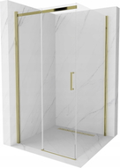 Mexen Omega cabine de douche coulissante 100 x 100 cm, transparente, dorée - 825-100-100-50-00