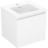 Mexen Rivel armoire de salle de bain 50 cm avec lavabo Otis, 1 tiroir, rainuré, blanc mat - 91A20-05047-1-BF01-W18M01