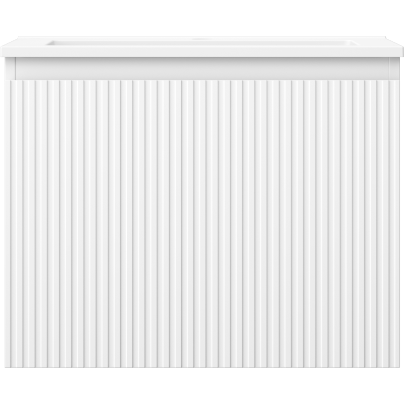 Mexen Rivel armoire de salle de bain 60 cm avec lavabo Otis, 1 tiroir, rainuré, blanc mat - 91A20-06047-1-BF01-W18M01