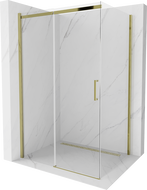 Cabine de douche coulissante Mexen Omega 120 x 90 cm, transparent, dorée - 825-120-090-50-00