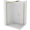 Mexen Omega cabine de douche coulissante 130 x 80 cm, transparent, dorée - 825-130-080-50-00