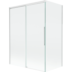 Mexen Rox paravent de baignoire coulissant à 2 panneaux 120 + 70 x 150 cm, transparent, blanc - 8C9-120-070-20-00