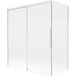 Mexen Rox paroi de douche coulissante à 2 volets 140 + 70 x 150 cm, transparent, blanc - 8C9-140-070-20-00