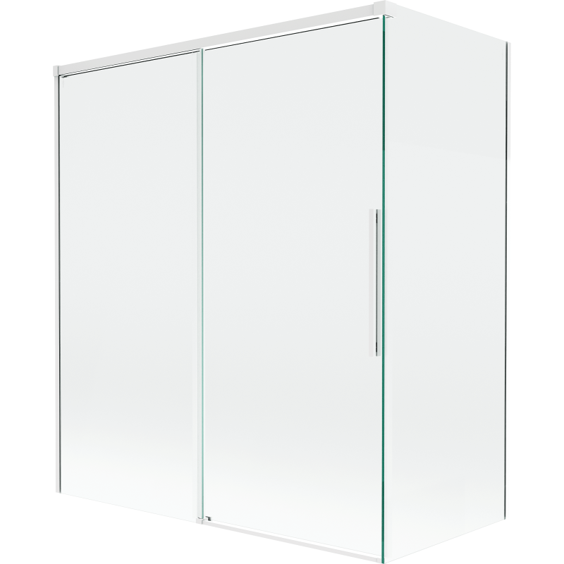 Mexen Rox paroi de baignoire 2 volets coulissants 140 + 70 x 150 cm, transparent, blanc - 8C9-140-070-20-00