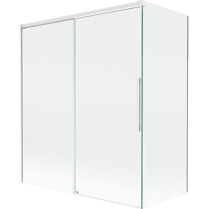 Mexen Rox paroi de douche coulissante à 2 volets 140 + 70 x 150 cm, transparent, blanc - 8C9-140-070-20-00