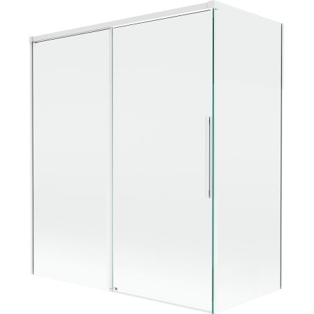 Mexen Rox paroi de douche coulissante à 2 volets 140 + 70 x 150 cm, transparent, blanc - 8C9-140-070-20-00