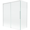 Mexen Rox paroi de baignoire 2 volets coulissants 140 + 70 x 150 cm, transparent, blanc - 8C9-140-070-20-00