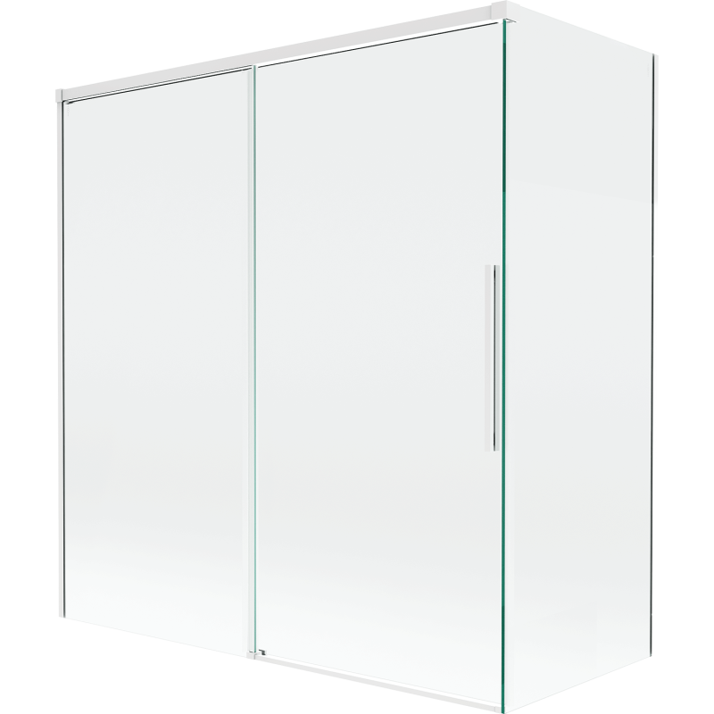 Mexen Rox paroi de douche à 2 volets coulissants 150 + 70 x 150 cm, transparent, blanc - 8C9-150-070-20-00