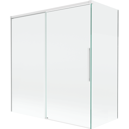 Mexen Rox paravent de baignoire 2 volets coulissant 150 + 70 x 150 cm, transparent, blanc - 8C9-150-070-20-00