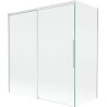 Mexen Rox paravent de baignoire 2 volets coulissant 150 + 70 x 150 cm, transparent, blanc - 8C9-150-070-20-00