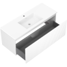 Mexen Rivel armoire de salle de bain 120 cm avec lavabo Otis, 1 tiroir, rainuré, blanc mat - 91A20-12047-1-BF01-W18M01
