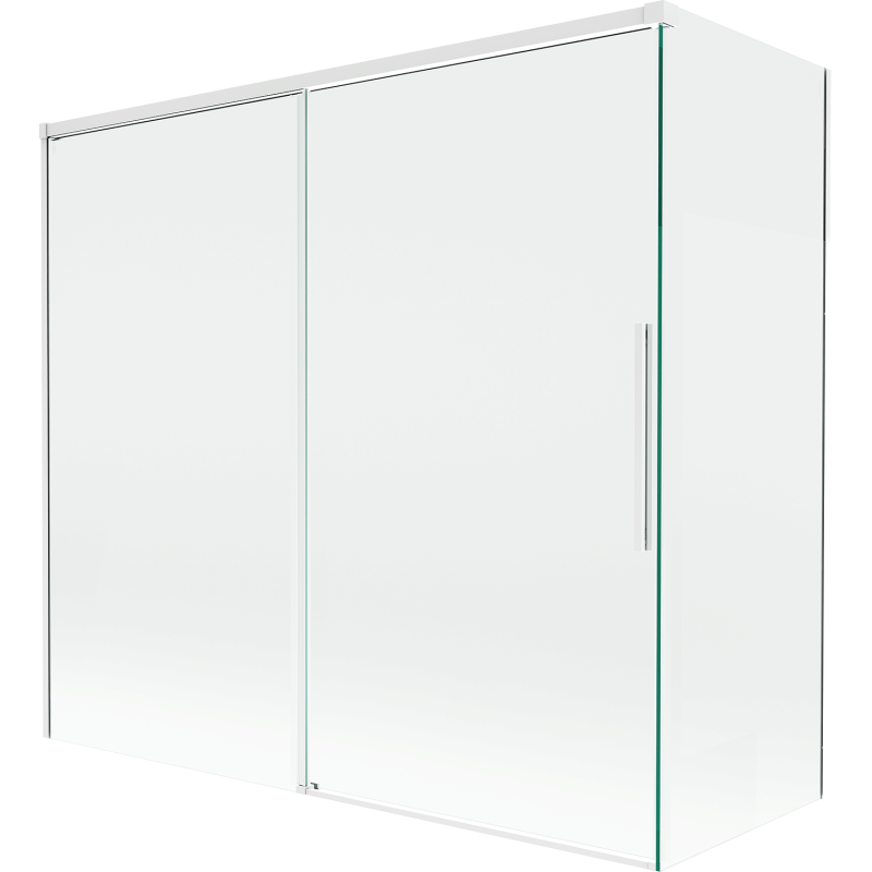 Mexen Rox paroi de baignoire 2 volets coulissants 170 + 70 x 150 cm, transparent, blanc - 8C9-170-070-20-00