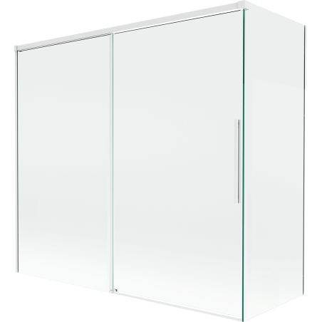Mexen Rox paroi de baignoire 2 volets coulissants 170 + 70 x 150 cm, transparent, blanc - 8C9-170-070-20-00