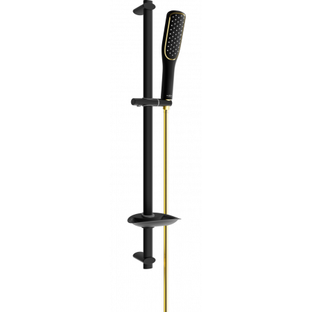 Mexen DB49 ensemble de douche coulissant, noir/or - 785494584-57
