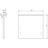 Mexen Rivel meuble de salle de bains 45 cm avec lavabo Vela, 1 tiroir, rainuré, blanc mat - 91A20-04547-1-BF01-W23M01