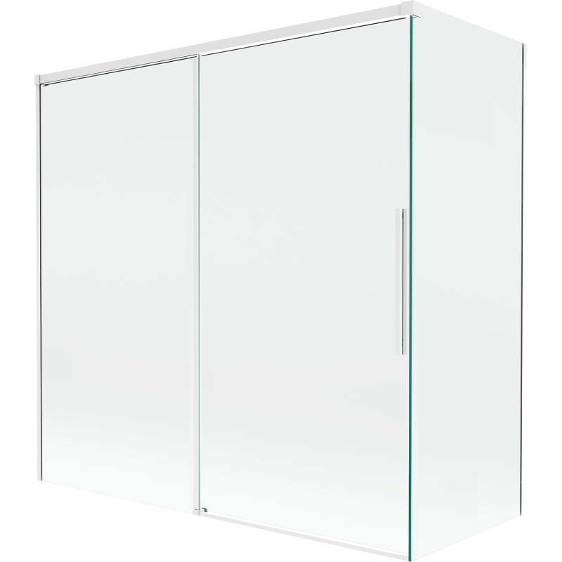 Mexen Rox paroi de douche à 2 vantaux coulissants 160 + 80 x 150 cm, transparent, blanc - 8C9-160-080-20-00