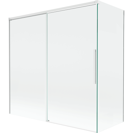 Mexen Rox paroi de douche à 2 vantaux coulissants 160 + 80 x 150 cm, transparent, blanc - 8C9-160-080-20-00