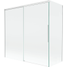 Mexen Rox paroi de douche à 2 vantaux coulissants 160 + 80 x 150 cm, transparent, blanc - 8C9-160-080-20-00