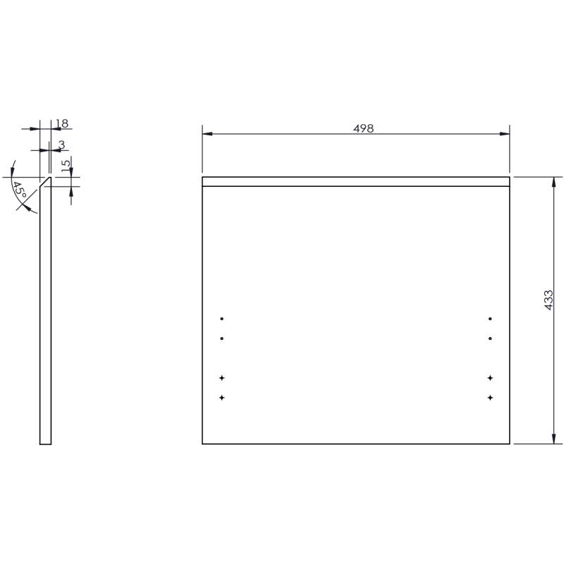Mexen Rivel armoire de salle de bain 50 cm avec lavabo Vela, 1 tiroir, cannelée, graphite mat/blanc mat