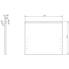 Mexen Rivel armoire de salle de bain 50 cm avec lavabo Vela, 1 tiroir, cannelée, graphite mat/blanc mat