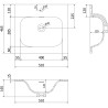 Mexen Rivel armoire de salle de bain 50 cm avec lavabo Vela, 1 tiroir, cannelée, graphite mat/blanc mat