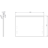 Mexen Rivel meuble de salle de bain 60 cm avec lavabo Vela, 1 tiroir, rainuré, blanc mat - 91A20-06047-1-BF01-W23M01