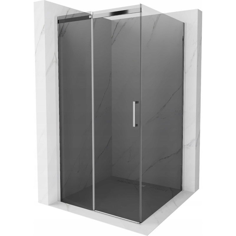 Mexen Omega cabine de douche coulissante 100 x 100 cm, graphite, chrome - 825-100-100-01-40