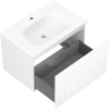 Mexen Rivel armoire de salle de bains 70 cm avec lavabo Vela, 1 tiroir, rainurée, blanc mat - 91A20-07047-1-BF01-W23M01