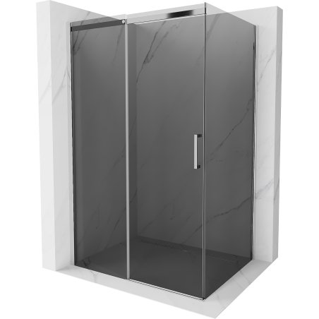 Mexen Omega cabine de douche coulissante 120 x 70 cm, graphite, chrome - 825-120-070-01-40