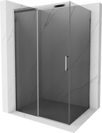 Mexen Omega cabine de douche coulissante 130 x 90 cm, graphite, chrome - 825-130-090-01-40