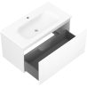 Mexen Rivel meuble de salle de bains 90 cm avec lavabo Vela, 1 tiroir, rainuré, blanc mat - 91A20-09047-1-BF01-W23M01