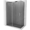 Mexen Omega cabine de douche coulissante 140 x 80 cm, graphite, chrome - 825-140-080-01-40