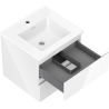 Mexen Orio armoire de salle de bain 50 cm avec lavabo Otis, 2 tiroirs, blanc brillant - 91A10-05047-2-BFF00-W18M00