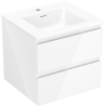Mexen Orio armoire de salle de bain 50 cm avec lavabo Otis, 2 tiroirs, blanc brillant - 91A10-05047-2-BFF00-W18M00