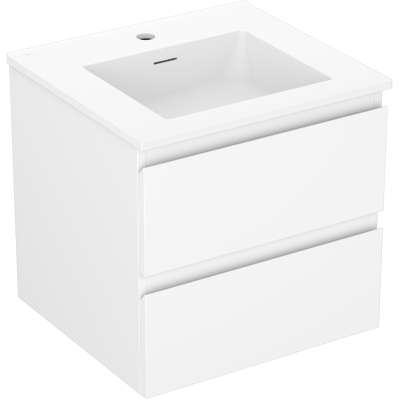 Mexen Orio meuble de salle de bain 50 cm avec lavabo Otis, 2 tiroirs, blanc mat - 91A10-05047-2-BFF01-W18M01