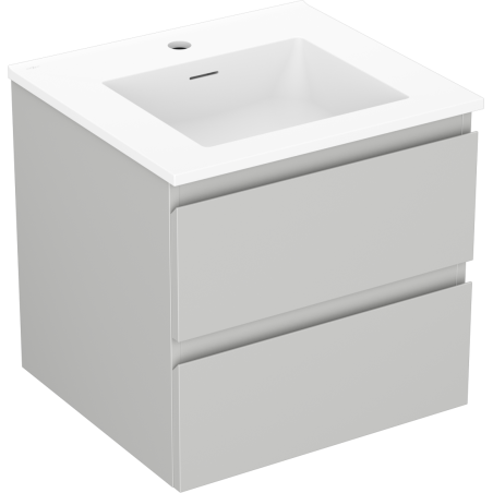 Mexen Orio armoire de salle de bain 50 cm avec lavabo Otis, 2 tiroirs, gris mat/blanc mat - 91A10-05047-2-BFF62-W18M01