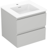 Mexen Orio armoire de salle de bain 50 cm avec lavabo Otis, 2 tiroirs, gris mat/blanc mat - 91A10-05047-2-BFF62-W18M01