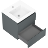 Mexen Orio cabinet de salle de bain 50 cm avec lavabo Otis, 2 tiroirs, graphite mat/blanc mat - 91A10-05047-2-BFF66-W18M01