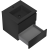 Mexen Orio meuble de salle de bain 50 cm avec lavabo Otis, 2 tiroirs, noir mat - 91A10-05047-2-BFF71-W18M71