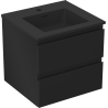 Mexen Orio meuble de salle de bain 50 cm avec lavabo Otis, 2 tiroirs, noir mat - 91A10-05047-2-BFF71-W18M71