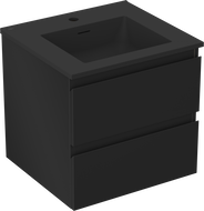 Mexen Orio armoire de salle de bain 50 cm avec lavabo Otis, 2 tiroirs, noir mat - 91A10-05047-2-BFF71-W18M71