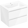 Mexen Orio meuble de salle de bains 60 cm avec lavabo Otis, 2 tiroirs, blanc brillant - 91A10-06047-2-BFF00-W18M00