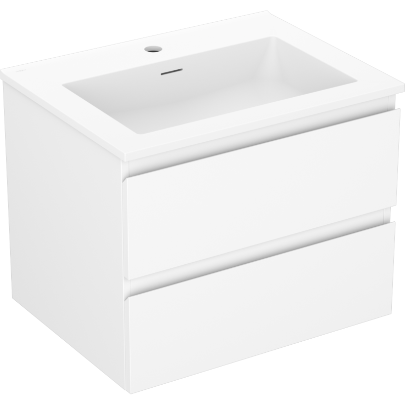 Mexen Orio meuble de salle de bain 60 cm avec lavabo Otis, 2 tiroirs, blanc mat - 91A10-06047-2-BFF01-W18M01