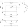 Mexen Orio meuble de salle de bain 60 cm avec lavabo Otis, 2 tiroirs, blanc mat - 91A10-06047-2-BFF01-W18M01