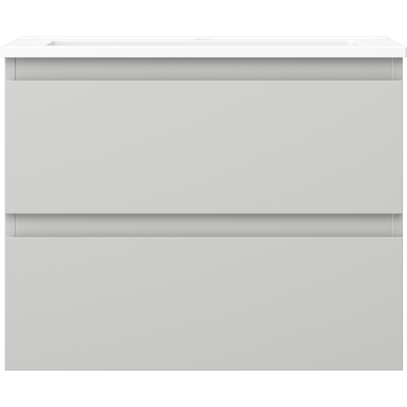Mexen Orio armoire de salle de bain 60 cm avec lavabo Otis, 2 tiroirs, gris mat/blanc mat - 91A10-06047-2-BFF62-W18M01