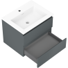 Mexen Orio armoire de salle de bain 60 cm avec lavabo Otis, 2 tiroirs, graphite mat/blanc mat - 91A10-06047-2-BFF66-W18M01