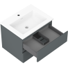 Mexen Orio meuble de salle de bain 60 cm avec lavabo Otis, 2 tiroirs, graphite mat / blanc mat - 91A10-06047-2-BFF66-W18M01