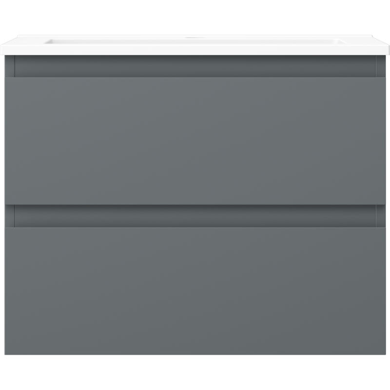 Mexen Orio meuble de salle de bain 60 cm avec lavabo Otis, 2 tiroirs, graphite mat / blanc mat - 91A10-06047-2-BFF66-W18M01