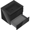 Mexen Orio armoire de salle de bain 60 cm avec lavabo Otis, 2 tiroirs, noir brillant/noir mat - 91A10-06047-2-BFF70-W18M71